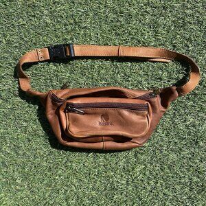 HARRAHS Brown Real Genuine Leather Vintage Funny Pack made in Columbia‎